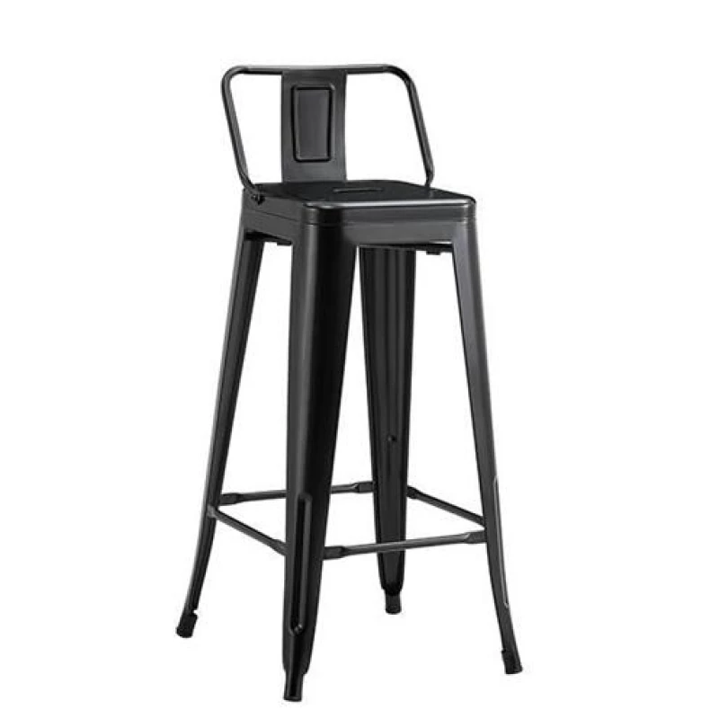 405103 Μεταλλικό σκαμπό Loft, σε μαύρο ματ, 43x44xΥ95εκ