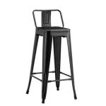 405103 Μεταλλικό σκαμπό Loft, σε μαύρο ματ, 43x44xΥ95εκ