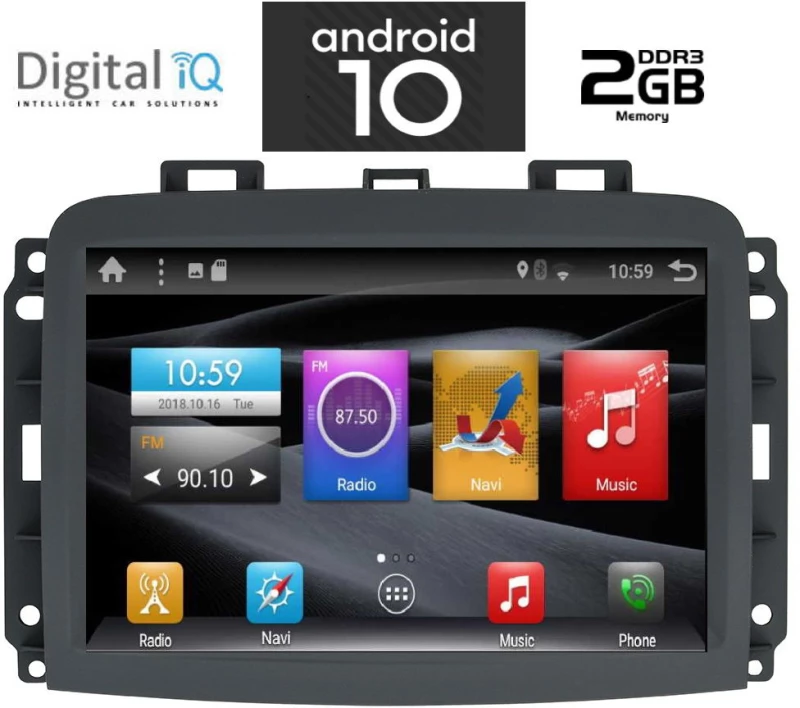 DIGITAL IQ  X6341_GPS (10inc).      MULTIMEDIA  OEM  FIAT 500L  mod. 2012