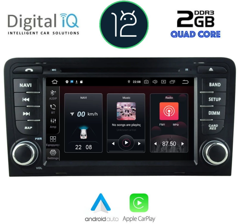 DIGITAL IQ MSR 449_CPA (7" DVD) MULTIMEDIA OEM AUDI A3 mod. 2003-2012