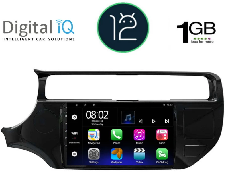 DIGITAL IQ RTB 1315_GPS (9inc) MULTIMEDIA TABLET OEM KIA RIO mod. 2015-2018