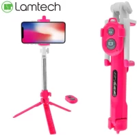 LAMTECH 2in1 TRIPOD & SELFIE STICK ROSE RED