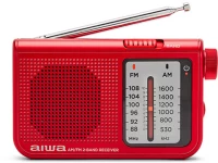 AIWA POCKET AM/FM RADIO WITH DUAL ANALOG TUNER RED