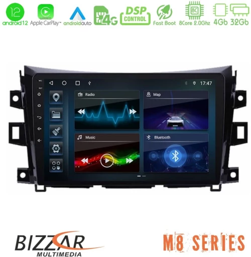 Bizzar m8 Series Nissan Navara Np300 8core Android13 4+32gb Navigation Multimedia Tablet 9 u-m8-Ns0340