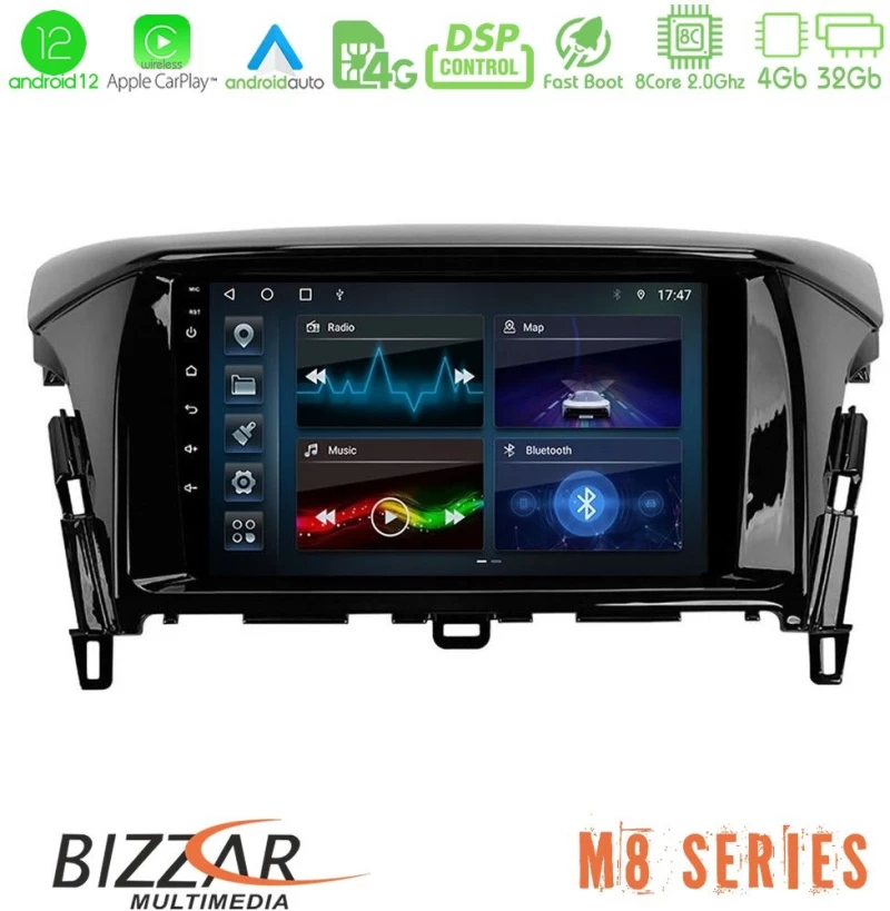 Bizzar m8 Series Mitsubishi Eclipse Cross 8core Android13 4+32gb Navigation Multimedia Tablet 9 u-m8-Mt2021
