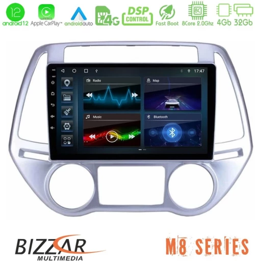 Bizzar m8 Series Hyundai i20 2012-2014 8core Android13 4+32gb Navigation Multimedia Tablet 9 u-m8-Hy0619