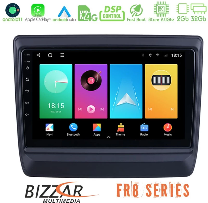 Bizzar fr8 Series Isuzu d-max 2020-2022 8core Android13 2+32gb Navigation Multimedia Tablet 9 u-fr8-Iz715
