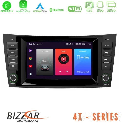 Bizzar oem Mercedes e Class/cls Class (W211/w219) 4core Android12 2+32gb Navigation Multimedia Deckless 7 με Carplay/androidauto u-4t-Mb99
