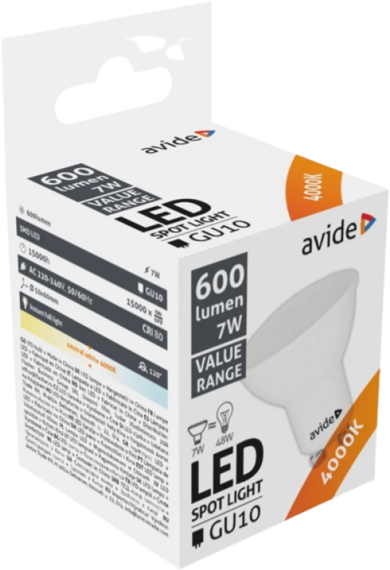 jager ΛΑΜΠΑ LED AVIDE 7W GU10 4000Κ ΣΠΟΤΑΚΙ (AV-921365)