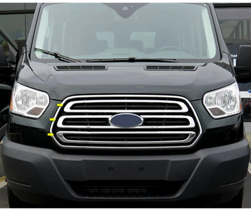 5935180/SD FORD TRANSIT 2014+ ΔΙΑΚΟΣΜΗΤΙΚΕΣ ΓΡΥΛΛΙΕΣ ΜΑΣΚΑΣ ΕΜΠΡΟΣ ΧΡΩΜΙΟΥ 3ΤΕΜ.
