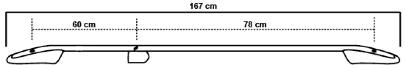 2620930LB/OM FORD CONNECT 2002-2014 ΠΑΡΑΛΛΗΛΕΣ ΜΠΑΡΕΣ ΟΡΟΦΗΣ ΑΛΟΥΜΙΝΙΟΥ L2 ΜΑΥΡΕΣ