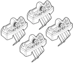 N21113 BMW X1 09/09+ KIT ΑΚΡΑ (ΠΟΔΙΑ) ΓΙΑ ΜΠΑΡΕΣ NORDRIVE