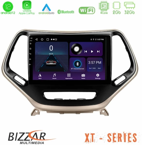 Bizzar xt Series Jeep Cherokee 2014-2019 4core Android12 2+32gb Navigation Multimedia Tablet 9 u-xt-Jp0077
