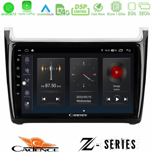Cadence z Series vw Polo 8core Android12 2+32gb Navigation Multimedia Tablet 9 u-z-Vw6901pb