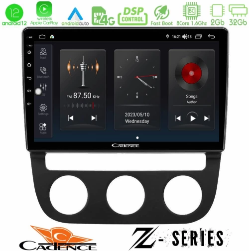 Cadence z Series vw Jetta 8core Android12 2+32gb Navigation Multimedia Tablet 10 u-z-Vw0394