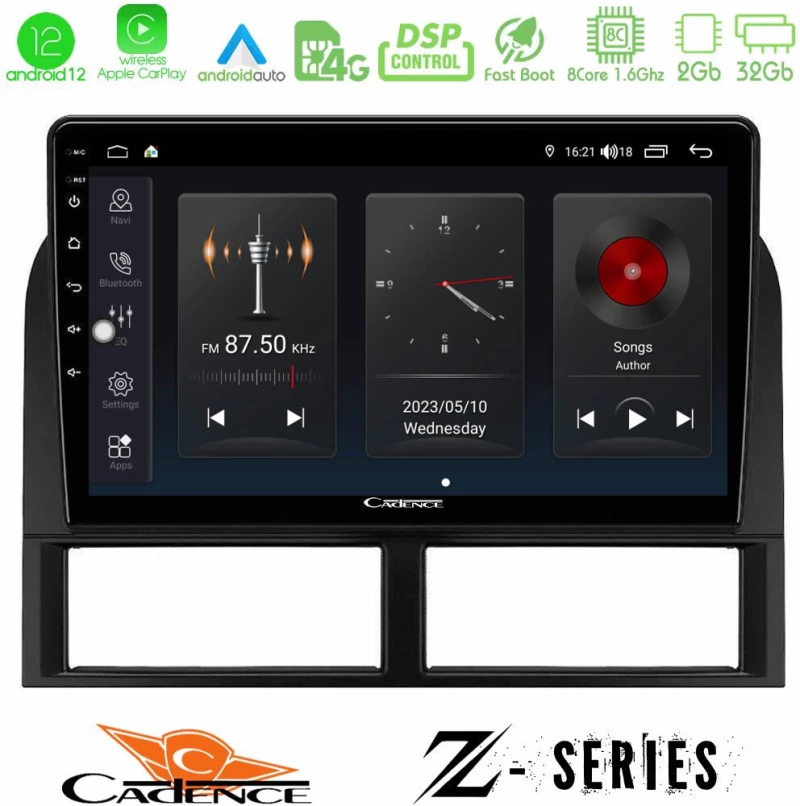 Cadence z Series Jeep Grand Cherokee 1999-2004 8core Android12 2+32gb Navigation Multimedia Tablet 9 u-z-Jp027n