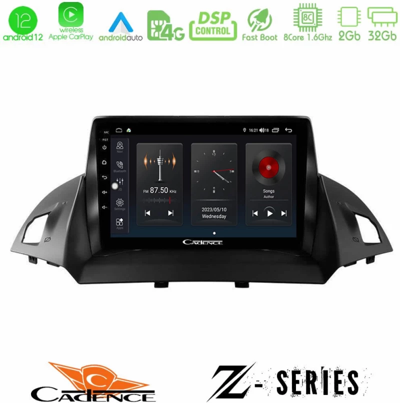 Cadence z Series Ford c-Max/kuga 8core Android12 2+32gb Navigation Multimedia Tablet 9 u-z-Fd0047