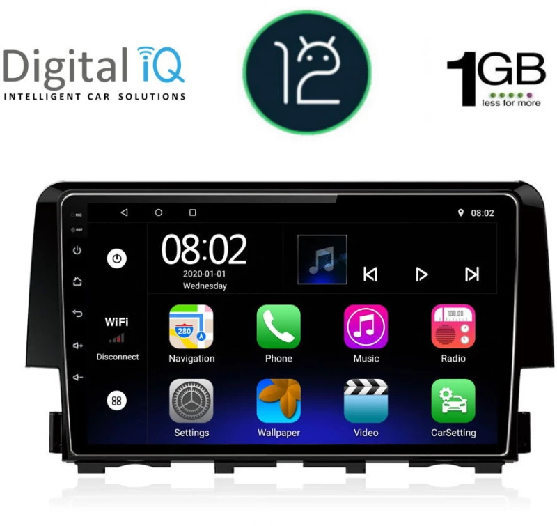 DIGITAL IQ RTB 1191_GPS (9inc) MULTIMEDIA TABLET OEM HONDA CIVIC mod. 2016>