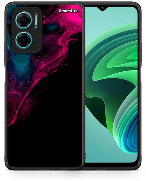 Watercolor Pink Black - Xiaomi Redmi Note 11E θήκη