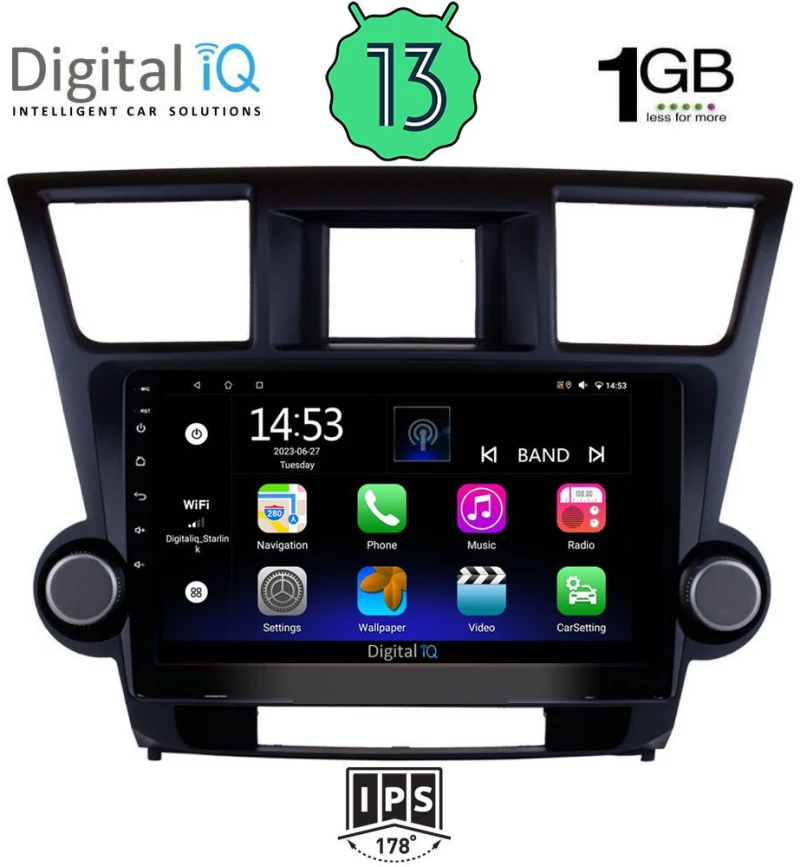 DIGITAL IQ RSA 1719_GPS (10inc) MULTIMEDIA TABLET OEM TOYOTA HIGHLANDER mod. 2008-2015