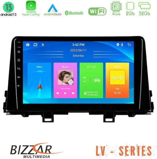 Bizzar lv Series kia Picanto 2017-2021 4core Android 13 2+32gb Navigation Multimedia Tablet 9 u-lv-Ki0756
