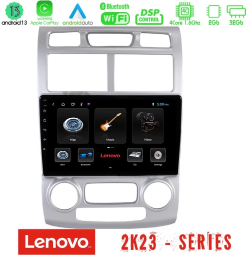 Lenovo car pad kia Sportage 2005-2008 4core Android 13 2+32gb Navigation Multimedia Tablet 9″ u-len-Ki1044