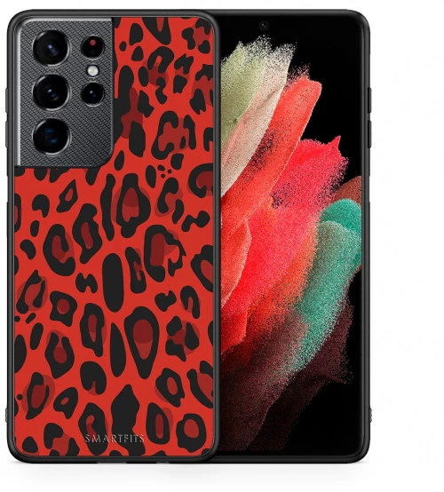 Animal Red Leopard - Samsung Galaxy S21 Ultra θήκη