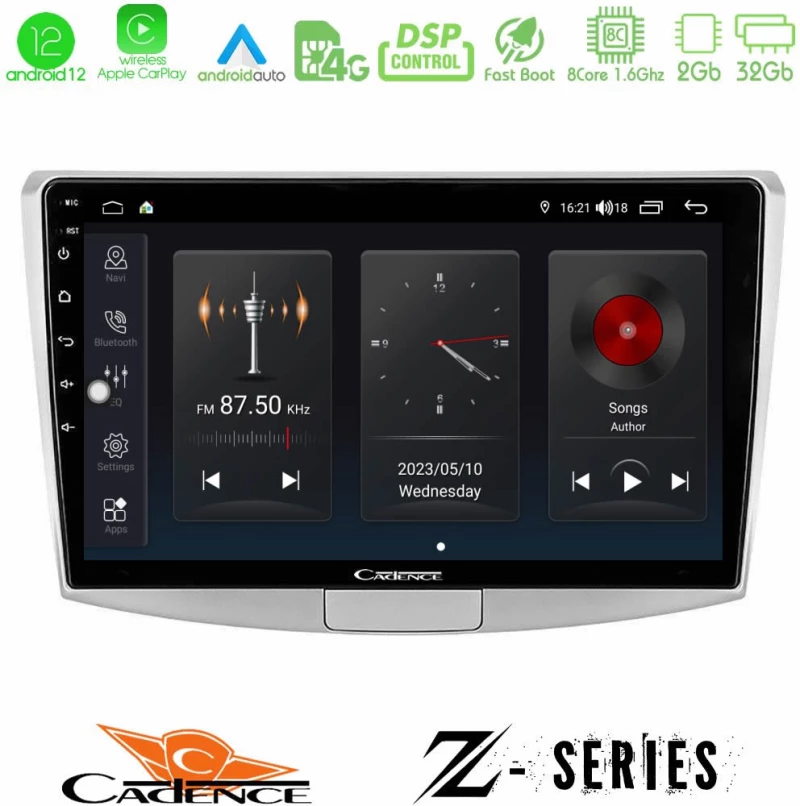 Cadence z Series vw Passat 8core Android12 2+32gb Navigation Multimedia Tablet 10 u-z-Vw0002