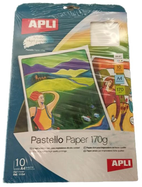 Χαρτί Α4 Inkjet Apli 170gr pastel 10φύλλα σετ 11154