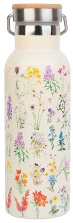 385584 ΜΕΤΑΛΛΙΚΟ ΜΠΟΥΚΑΛΙ ΜΕ ΛΑΒΗ 500ML BOTANICAL WILD FLOWERS BY KOKONOTE