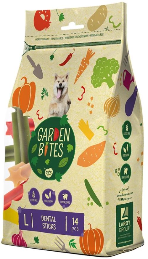 Λιχουδιές Σκύλου Garden Bites Λαχανικών Dental Sticks L 14τμχ 16cm 420gr