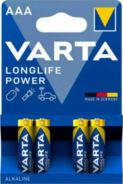 VARTA Longlife Power Αλκαλικές Μπαταρίες AAA 1.5V, 4τμχ (LR03)