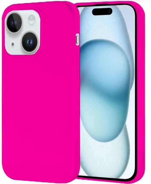 Θήκη σιλικόνης TPU Ultra Slim 0.3mm soft mat για iPhone 15 Plus - Φούξια