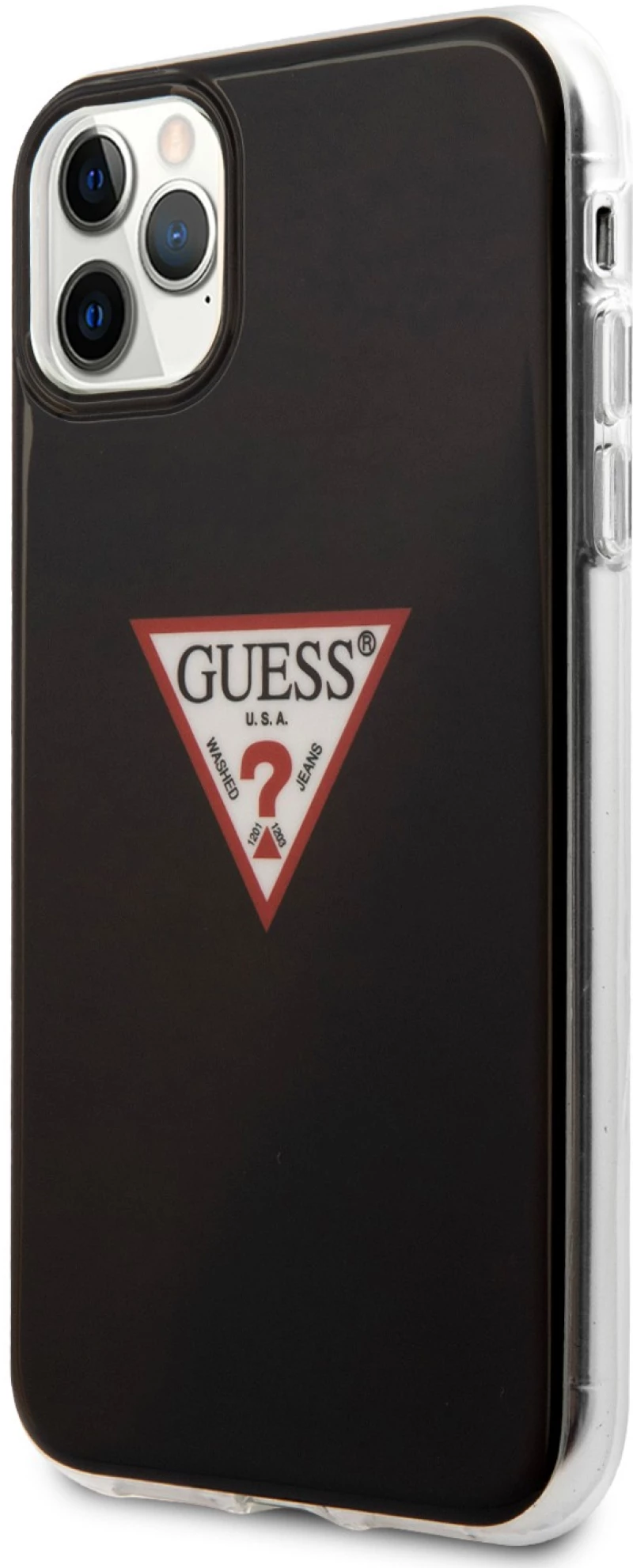 Guess “Triangle Logo Collection” Θήκη προστασίας από σιλικόνη – iPhone 11 Pro (Clear / Silver)