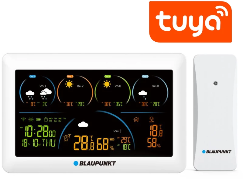 BLAUPUNKT ΜΕΤΕΩΡΟΛΟΓΙΚΟΣ ΣΤΑΘΜΟΣ 6,7" ΜΕ TUYA APP ΛΕΥΚΟ WS50WH