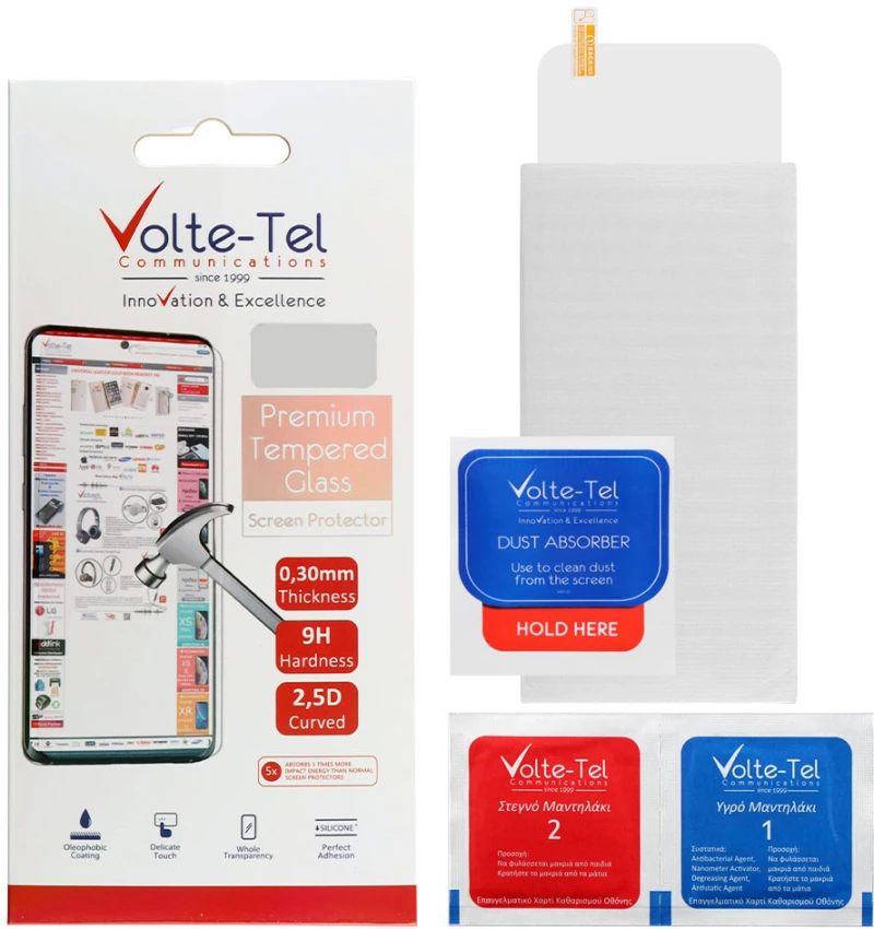 VOLTE-TEL TEMPERED GLASS SAMSUNG A25 5G A256 6.5" 9H 0.30mm 2.5D FULL GLUE