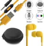 Stereo hi-fi handsfree black+ θήκη+ usb to micro