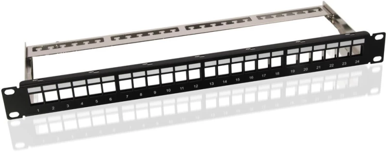 Goobay Keystone Patch Panel 95743, 19"/1U, 24X Ports, Μαύρo
