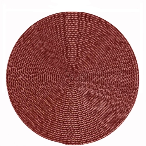 Boho Ψάθινο Σουπλά Στρογγυλό 38cm - Ανοιχτό Καφέ