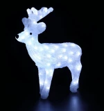 ACRYLIC STANDING REINDEER 80 LED ΛΕΥΚΑ IP44 45*13,5*49cm  30cm ΚΑΛ. ACA X0880224