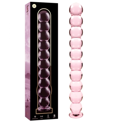 NEBULA SERIES BY IBIZA - MODEL 22 DILDO BOROSILICATE GLASS 21.5 X 2.5 CM PINK