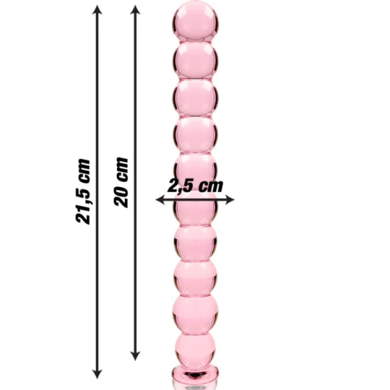 NEBULA SERIES BY IBIZA - MODEL 22 DILDO BOROSILICATE GLASS 21.5 X 2.5 CM PINK