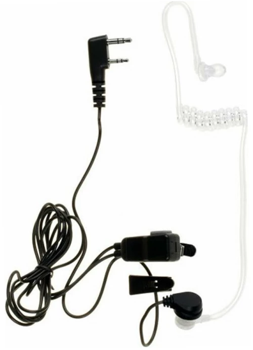 Handsfree Ακουστικό Spiral Λευκό Διαφανές για Baofeng και Kenwood DS-3963-53 OEM