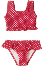 Playshoes Μπικίνι Μαγιώ Κόκκινο Πουά με Βέλκρο UPF 50+