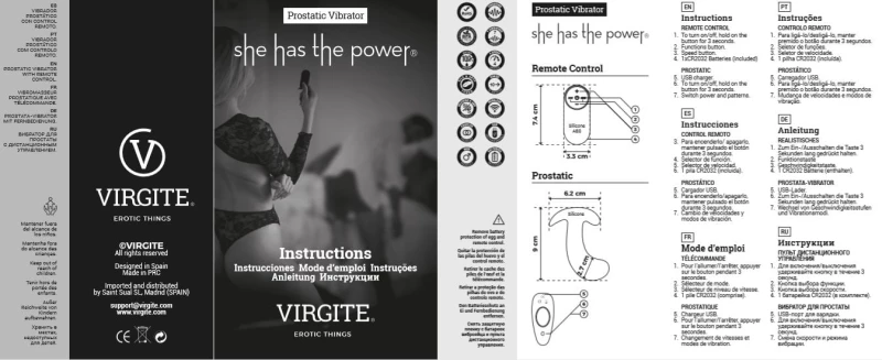 ERGONOMIC PROSTATE VIBRATOR REMOTE CONTROL