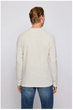 ΠΟΥΛΟΒΕΡ BOSS Tempest1 με λαιμόκοψη 2792-61807372, Χρώμα OFF WHITE