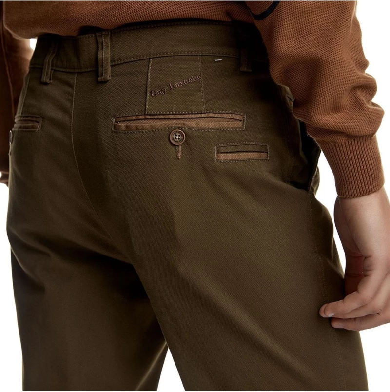 ΠΑΝΤΕΛΟΝΙ GUY LAROCHE chinos στενή γραμμή 3461-64106531, Χρώμα OLIVE