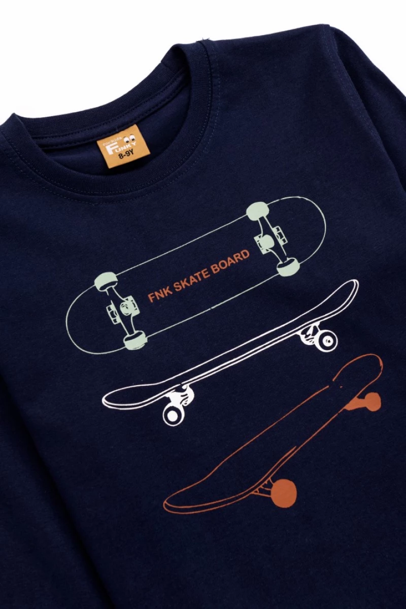 Μπλούζα "Skate board" μπλε (Μπλε)