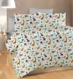Σεντόνι Λίκνου (80x110) Zoo 556 White-Multi DimCol