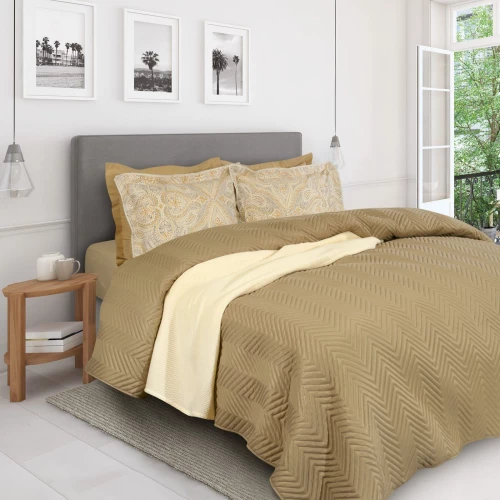 Κουβερλί 9482 Happy Beige Das Home Μονό 160x240cm Microfiber